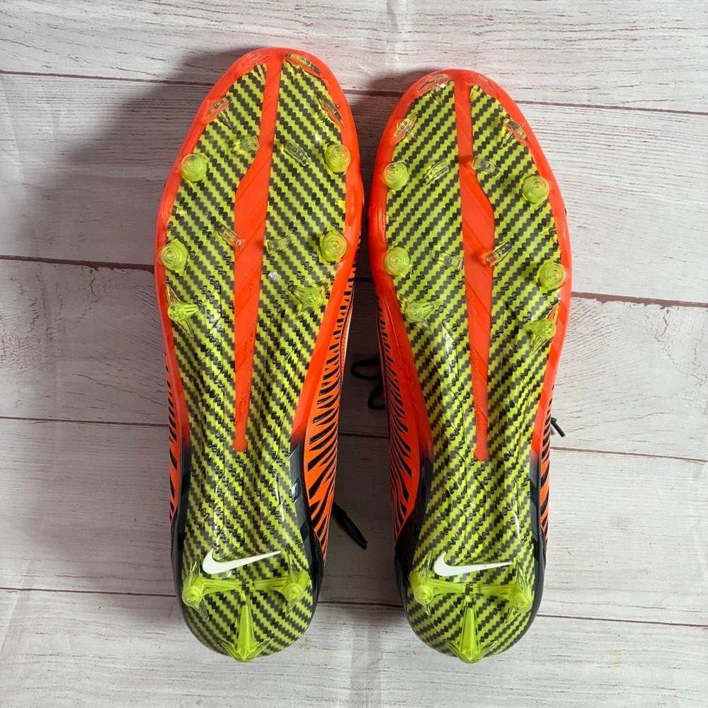 Nike Vapor Carbon 2.0 Cleats Mens 15 Orange Black‎ Flywire Low Top Football